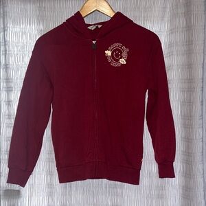 Maroon Zip-Up Hoodie